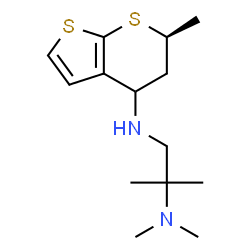 ChemSpider 2D Image | N~2~,N~2~,2-Trimethyl-N~1~-[(6S)-6-methyl-5,6-dihydro-4H-thieno[2,3-b]thiopyran-4-yl]-1,2-propanediamine | C14H24N2S2