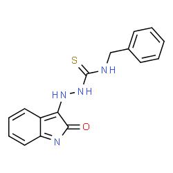 ChemSpider 2D Image | N-Benzyl-2-(2-oxo-2H-indol-3-yl)hydrazinecarbothioamide | C16H14N4OS