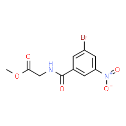ChemSpider 2D Image | Methyl N-(3-bromo-5-nitrobenzoyl)glycinate | C10H9BrN2O5