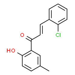 ChemSpider 2D Image | (2E)-3-(2-Chlorophenyl)-1-(2-hydroxy-5-methylphenyl)-2-propen-1-one | C16H13ClO2