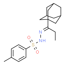 ChemSpider 2D Image | N'-[(1E)-1-(Adamantan-1-yl)propylidene]-4-methylbenzenesulfonohydrazide | C20H28N2O2S