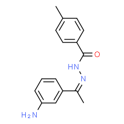 ChemSpider 2D Image | N'-[(1Z)-1-(3-Aminophenyl)ethylidene]-4-methylbenzohydrazide | C16H17N3O