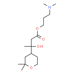 ChemSpider 2D Image | 3-(Dimethylamino)propyl 3-(2,2-dimethyltetrahydro-2H-pyran-4-yl)-3-hydroxybutanoate | C16H31NO4