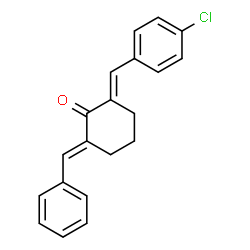 ChemSpider 2D Image | (2E,6E)-2-Benzylidene-6-(4-chlorobenzylidene)cyclohexanone | C20H17ClO