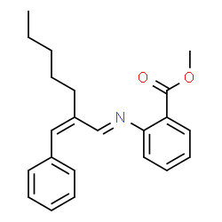 ChemSpider 2D Image | Methyl 2-{(E)-[(2Z)-2-benzylideneheptylidene]amino}benzoate | C22H25NO2