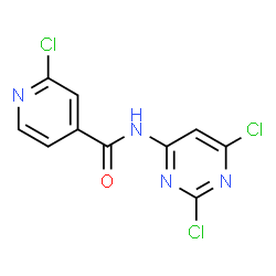 ChemSpider 2D Image | 2-Chloro-N-(2,6-dichloro-4-pyrimidinyl)isonicotinamide | C10H5Cl3N4O