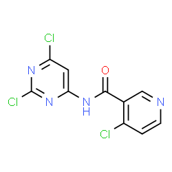 ChemSpider 2D Image | 4-Chloro-N-(2,6-dichloro-4-pyrimidinyl)nicotinamide | C10H5Cl3N4O
