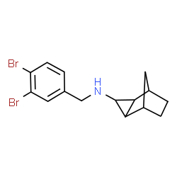 ChemSpider 2D Image | N-(3,4-Dibromobenzyl)tricyclo[3.2.1.0~2,4~]octan-3-amine | C15H17Br2N