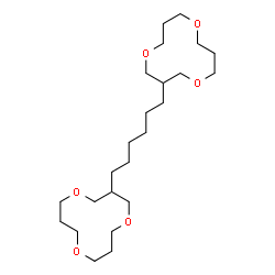 ChemSpider 2D Image | 3,3'-(1,6-Hexanediyl)bis(1,5,9-trioxacyclododecane) | C24H46O6