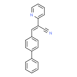 ChemSpider 2D Image | (2Z)-3-(4-Biphenylyl)-2-(2-pyridinyl)acrylonitrile | C20H14N2