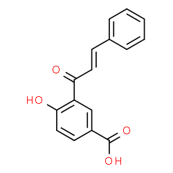 ChemSpider 2D Image | 4-Hydroxy-3-[(2E)-3-phenyl-2-propenoyl]benzoic acid | C16H12O4