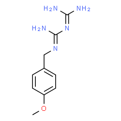 ChemSpider 2D Image | N-(4-Methoxybenzyl)imidodicarbonimidic diamide | C10H15N5O
