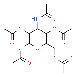 ChemSpider 2D Image | 3-Acetamido-1,2,4,6-tetra-O-acetyl-3-deoxyhexopyranose | C16H23NO10