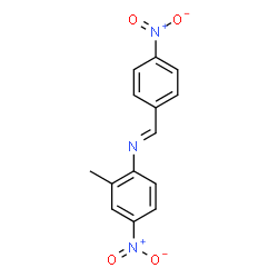 ChemSpider 2D Image | 2-Methyl-4-nitro-N-[(E)-(4-nitrophenyl)methylene]aniline | C14H11N3O4