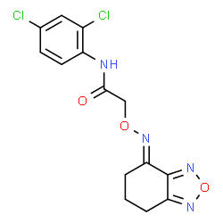 ChemSpider 2D Image | N-(2,4-Dichlorophenyl)-2-{[(E)-6,7-dihydro-2,1,3-benzoxadiazol-4(5H)-ylideneamino]oxy}acetamide | C14H12Cl2N4O3