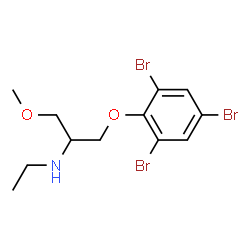 ChemSpider 2D Image | N-Ethyl-1-methoxy-3-(2,4,6-tribromophenoxy)-2-propanamine | C12H16Br3NO2