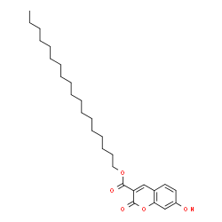 ChemSpider 2D Image | Octadecyl 7-hydroxy-2-oxo-2H-chromene-3-carboxylate | C28H42O5