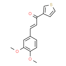 ChemSpider 2D Image | 3-(3,4-Dimethoxyphenyl)-1-(3-thienyl)prop-2-en-1-one | C15H14O3S