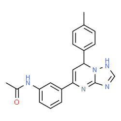 ChemSpider 2D Image | N-{3-[7-(4-Methylphenyl)-1,7-dihydro[1,2,4]triazolo[1,5-a]pyrimidin-5-yl]phenyl}acetamide | C20H19N5O