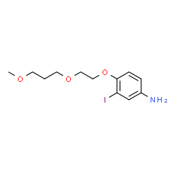 ChemSpider 2D Image | 3-Iodo-4-[2-(3-methoxypropoxy)ethoxy]aniline | C12H18INO3