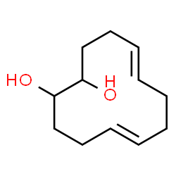 ChemSpider 2D Image | (5E,9E)-5,9-Cyclododecadiene-1,2-diol | C12H20O2