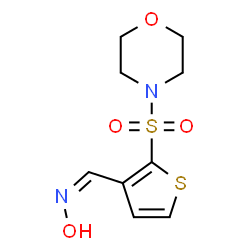 ChemSpider 2D Image | (Z)-N-Hydroxy-1-[2-(4-morpholinylsulfonyl)-3-thienyl]methanimine | C9H12N2O4S2