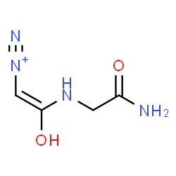 ChemSpider 2D Image | (E)-2-[(2-Amino-2-oxoethyl)amino]-2-hydroxyethenediazonium | C4H7N4O2