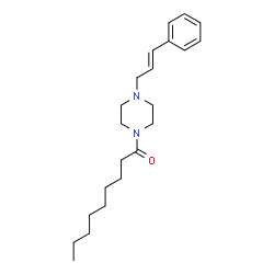 ChemSpider 2D Image | 1-{4-[(2E)-3-Phenyl-2-propen-1-yl]-1-piperazinyl}-1-nonanone | C22H34N2O