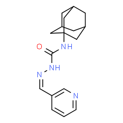 ChemSpider 2D Image | (2Z)-N-(Adamantan-1-yl)-2-(3-pyridinylmethylene)hydrazinecarboxamide | C17H22N4O