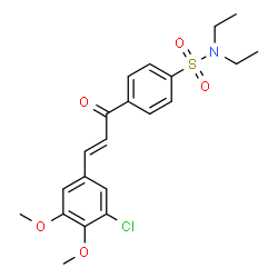 ChemSpider 2D Image | 4-[(2E)-3-(3-Chloro-4,5-dimethoxyphenyl)-2-propenoyl]-N,N-diethylbenzenesulfonamide | C21H24ClNO5S