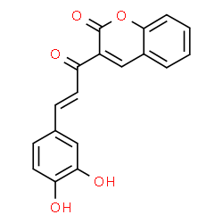 ChemSpider 2D Image | 3-[(2E)-3-(3,4-Dihydroxyphenyl)-2-propenoyl]-2H-chromen-2-one | C18H12O5