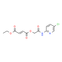 ChemSpider 2D Image | 2-[(5-Chloro-2-pyridinyl)amino]-2-oxoethyl ethyl (2E)-2-butenedioate | C13H13ClN2O5