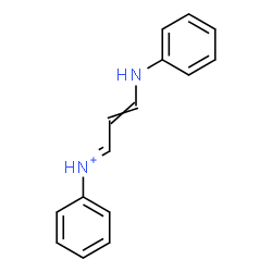 ChemSpider 2D Image | (1E)-3-Anilino-N-phenyl-2-propen-1-iminium | C15H15N2