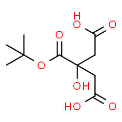 ChemSpider 2D Image | 3-Hydroxy-3-{[(2-methyl-2-propanyl)oxy]carbonyl}pentanedioic acid | C10H16O7