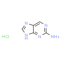 ChemSpider 2D Image | 9H-Purin-2-amine hydrochloride (1:1) | C5H6ClN5