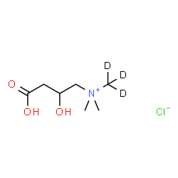 ChemSpider 2D Image | 3-Carboxy-2-hydroxy-N,N-dimethyl-N-(~2~H_3_)methyl-1-propanaminium chloride | C7H13D3ClNO3