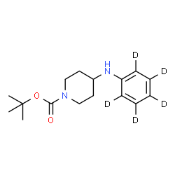 ChemSpider 2D Image | 2-Methyl-2-propanyl 4-[(~2~H_5_)phenylamino]-1-piperidinecarboxylate | C16H19D5N2O2