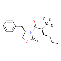 ChemSpider 2D Image | (4S)-4-Benzyl-3-[(2S)-2-(~2~H_3_)methylhexanoyl]-1,3-oxazolidin-2-one | C17H20D3NO3