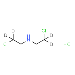ChemSpider 2D Image | 2-Chloro-N-[2-chloro(2,2-~2~H_2_)ethyl](2,2-~2~H_2_)ethanamine hydrochloride (1:1) | C4H6D4Cl3N