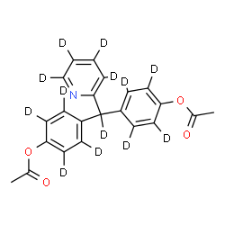 ChemSpider 2D Image | [(~2~H_4_)-2-Pyridinyl(~2~H)methylene]di(~2~H_4_)-4,1-phenylene diacetate | C22H6D13NO4