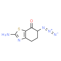 ChemSpider 2D Image | 2-amino-6-azido-5,6-dihydro-7(4h)-benzothiazolone | C7H7N5OS