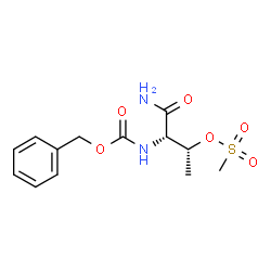 ChemSpider 2D Image | (2R,3S)-4-Amino-3-{[(benzyloxy)carbonyl]amino}-4-oxo-2-butanyl methanesulfonate | C13H18N2O6S