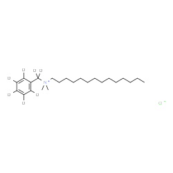ChemSpider 2D Image | N,N-Dimethyl-N-[(~2~H_5_)phenyl(~2~H_2_)methyl]-1-tetradecanaminium chloride | C23H35D7ClN