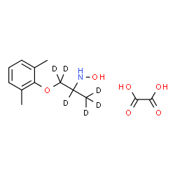 ChemSpider 2D Image | 1-(2,6-Dimethylphenoxy)-N-hydroxy-2-(~2~H_6_)propanamine ethanedioate (1:1) | C13H13D6NO6