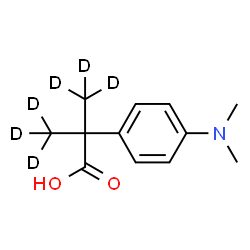 ChemSpider 2D Image | 2-[4-(Dimethylamino)phenyl]-2-(~2~H_3_)methyl(~2~H_3_)propanoic acid | C12H11D6NO2