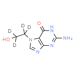 ChemSpider 2D Image | 2-Amino-7-[2-hydroxy(~2~H_4_)ethyl]-1,7-dihydro-6H-purin-6-one | C7H5D4N5O2