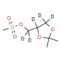 ChemSpider 2D Image | [2,2-Dimethyl(~2~H_3_)-1,3-dioxolan-4-yl](~2~H_2_)methyl methanesulfonate | C7H9D5O5S