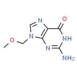 ChemSpider 2D Image | 2-Amino-9-(methoxymethyl)-9H-purin-6-ol | C7H9N5O2