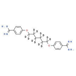 ChemSpider 2D Image | 4,4'-[(~2~H_12_)-1,6-Hexanediylbis(oxy)]dibenzenecarboximidamide | C20H14D12N4O2
