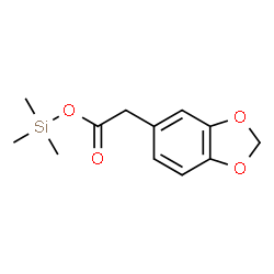 ChemSpider 2D Image | Trimethylsilyl 1,3-benzodioxol-5-ylacetate  | C12H16O4Si